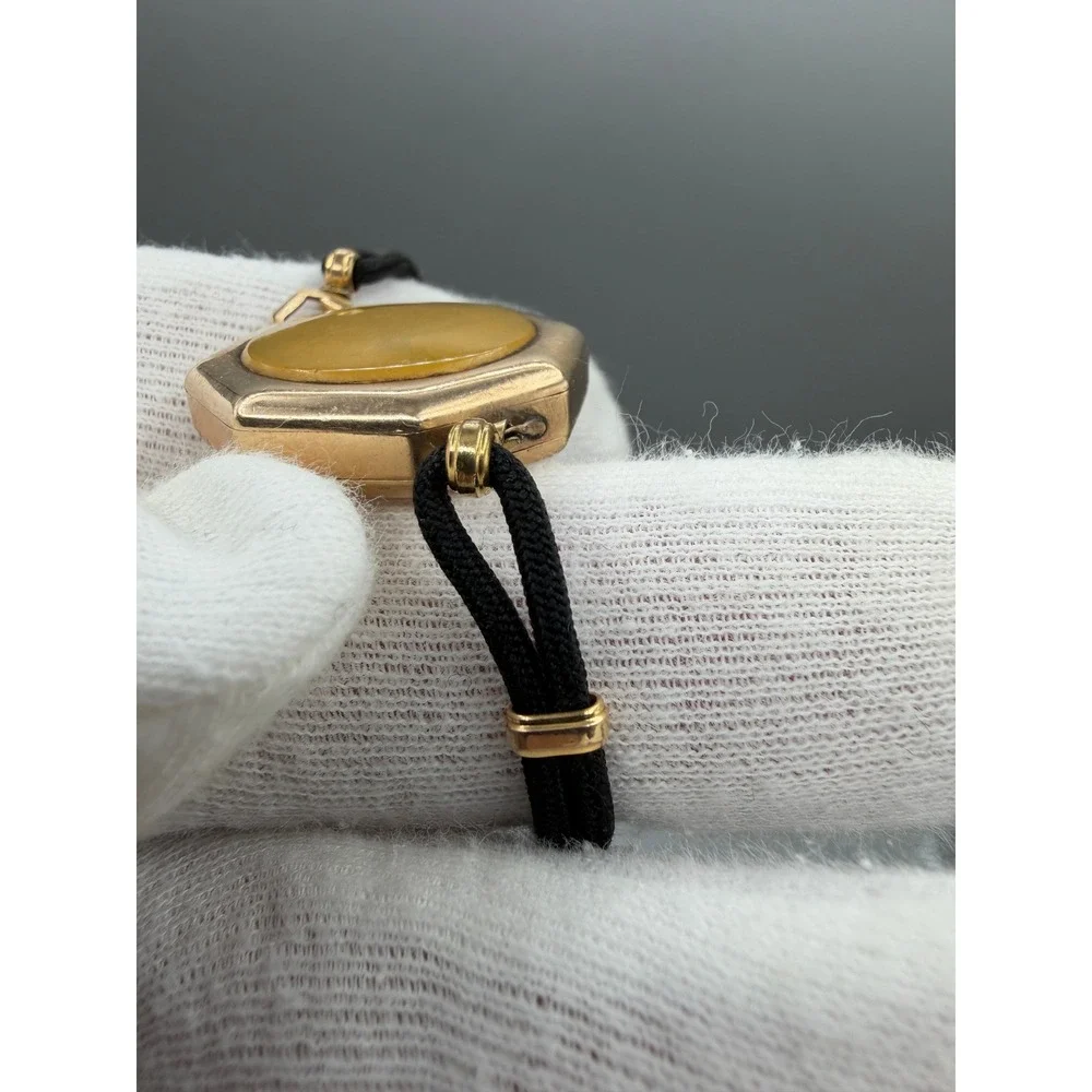 Vintage MONTAUK Gold Plated 20Y Wrist Watch Octagon Case Art Deco 1920s #1104